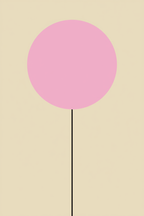 Set of 3 Round Pink Minimalist Prints – Modern Abstract Wall Art - Hakyarts