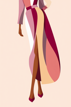 Female Silhouette – Set of 4 Modern Wall Art Prints - Hakyarts