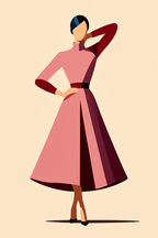 Female Silhouette – Set of 4 Modern Wall Art Prints - Hakyarts