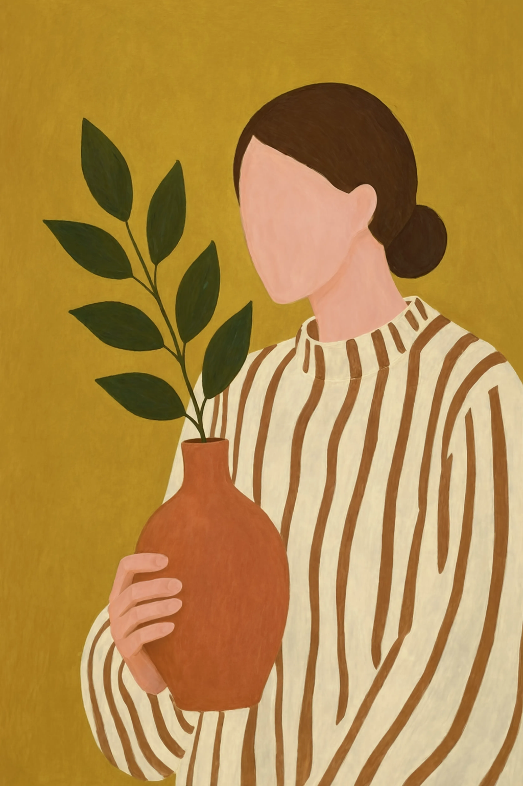 Minimalist Figure Variation II | Contemporary Abstract Figurative Wall Art