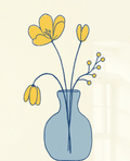Minimalist Floral Study | Contemporary Botanical Wall Art Print