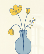 Minimalist Floral Study | Contemporary Botanical Wall Art Print