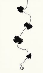 Monochrome Minimalist Floral Leaves | Contemporary Botanical Wall Art