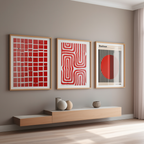 Set of 3 TRF Geometric – Bauhaus-Inspired Wall Art Prints - Hakyarts