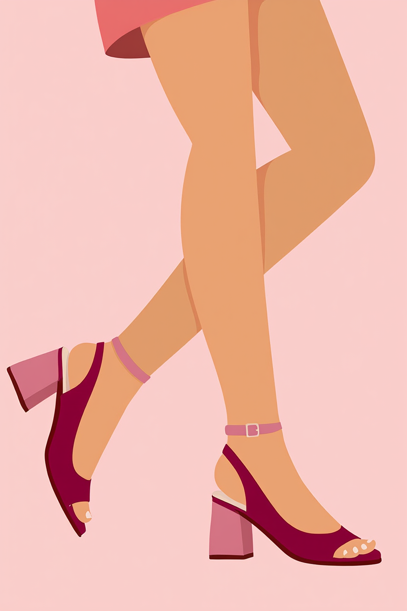 Catwalk Kicks – Fashion Shoes Art Print - Hakyarts