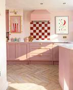 Set of 2 Soft-Serve Cup & Abstract Modernist Print | Miró-Inspired Contemporary & Kitchen Wall Art Set