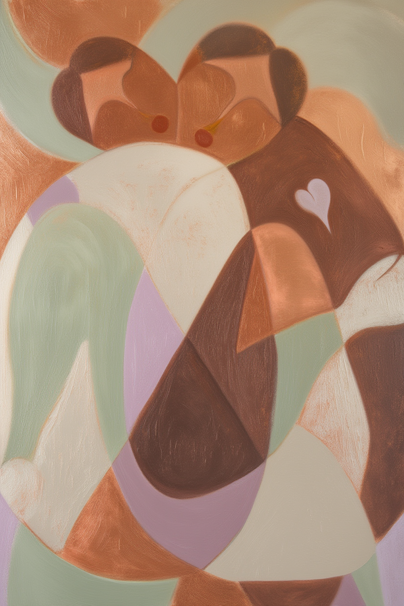 Set of 3 Modernist Embrace Prints – Minimalist Wall Art