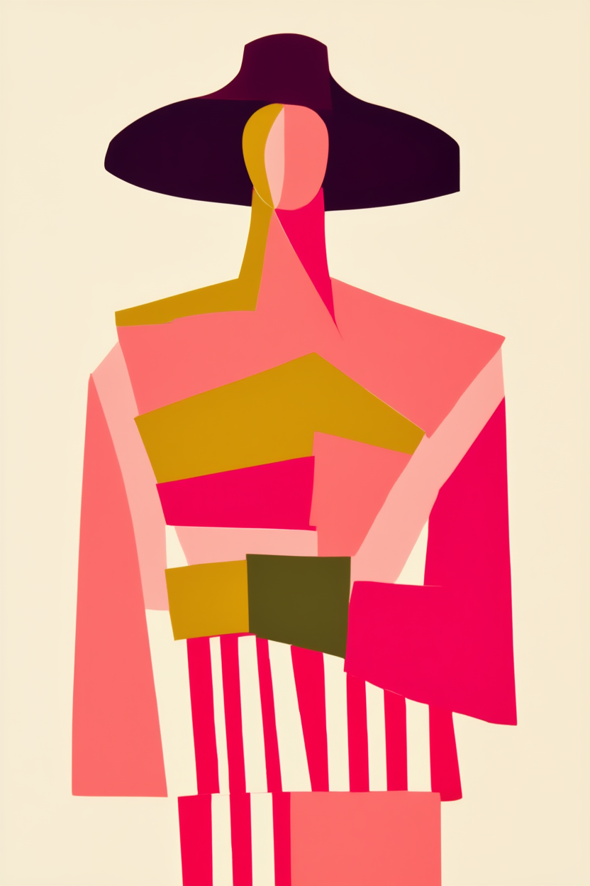 Fractured Grace – Modern Figurative Geometric Print