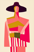 Fractured Grace – Modern Figurative Geometric Print