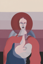 Modernist Portrait – Minimalist Abstract Portrait Art Print