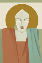 Modernist Portrait II – Minimalist Abstract Portrait Art Print