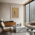 Crescent Moon Figure | Contemporary Figurative Wall Art