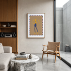 Crescent Moon Figure | Contemporary Figurative Wall Art