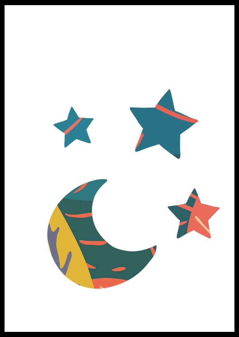 Moon Illustration Poster