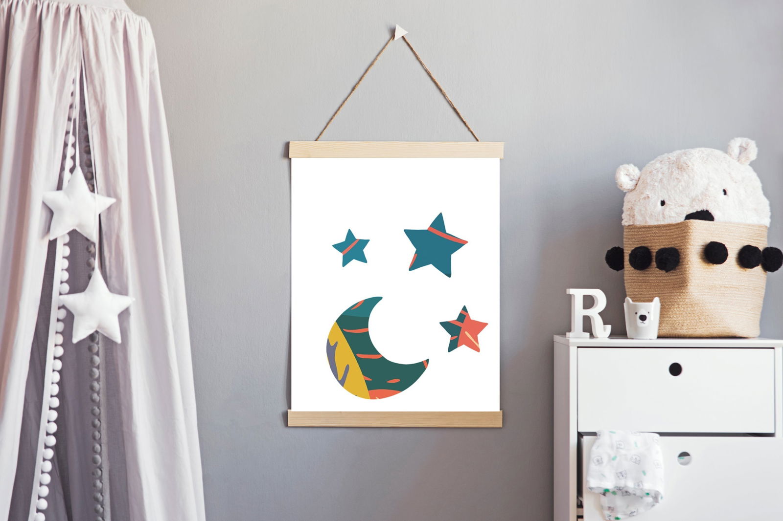 Moon Illustration Poster