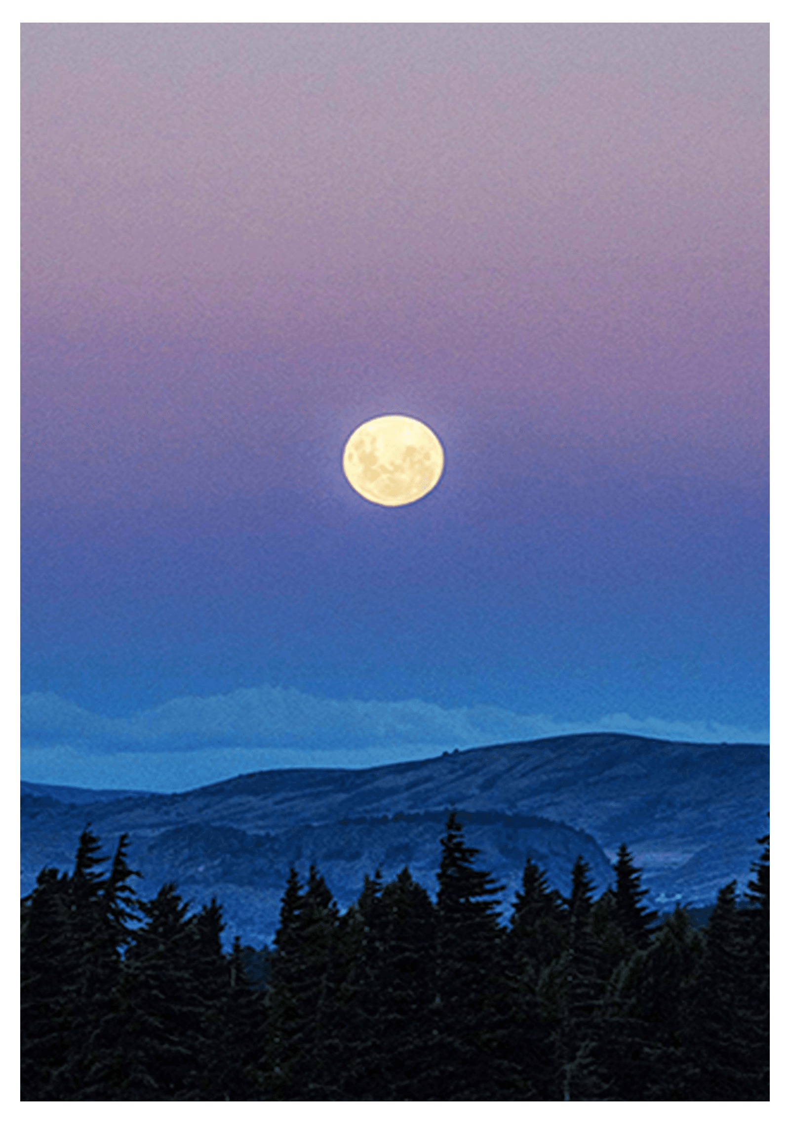 Moon On The Horizon Poster - Hakyarts