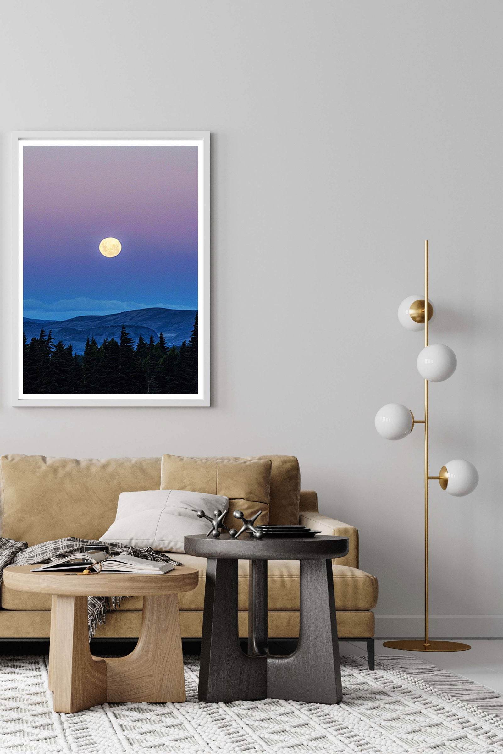 Moon On The Horizon Poster - Hakyarts