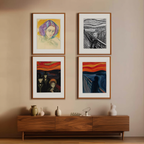 Set of 4 Edvard Munch Prints – Iconic Expressionist Wall Art - Hakyarts