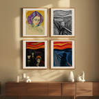 Set of 4 Edvard Munch Prints – Iconic Expressionist Wall Art - Hakyarts