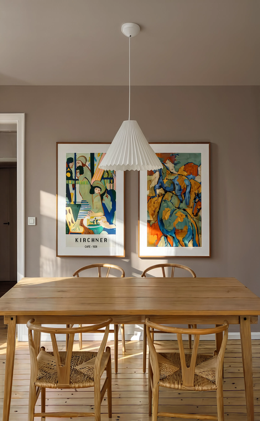 Set of 2 Palette – Blue Horses I & Ernst Ludwig Kirchner – Café | Contemporary Figurative Art Prints