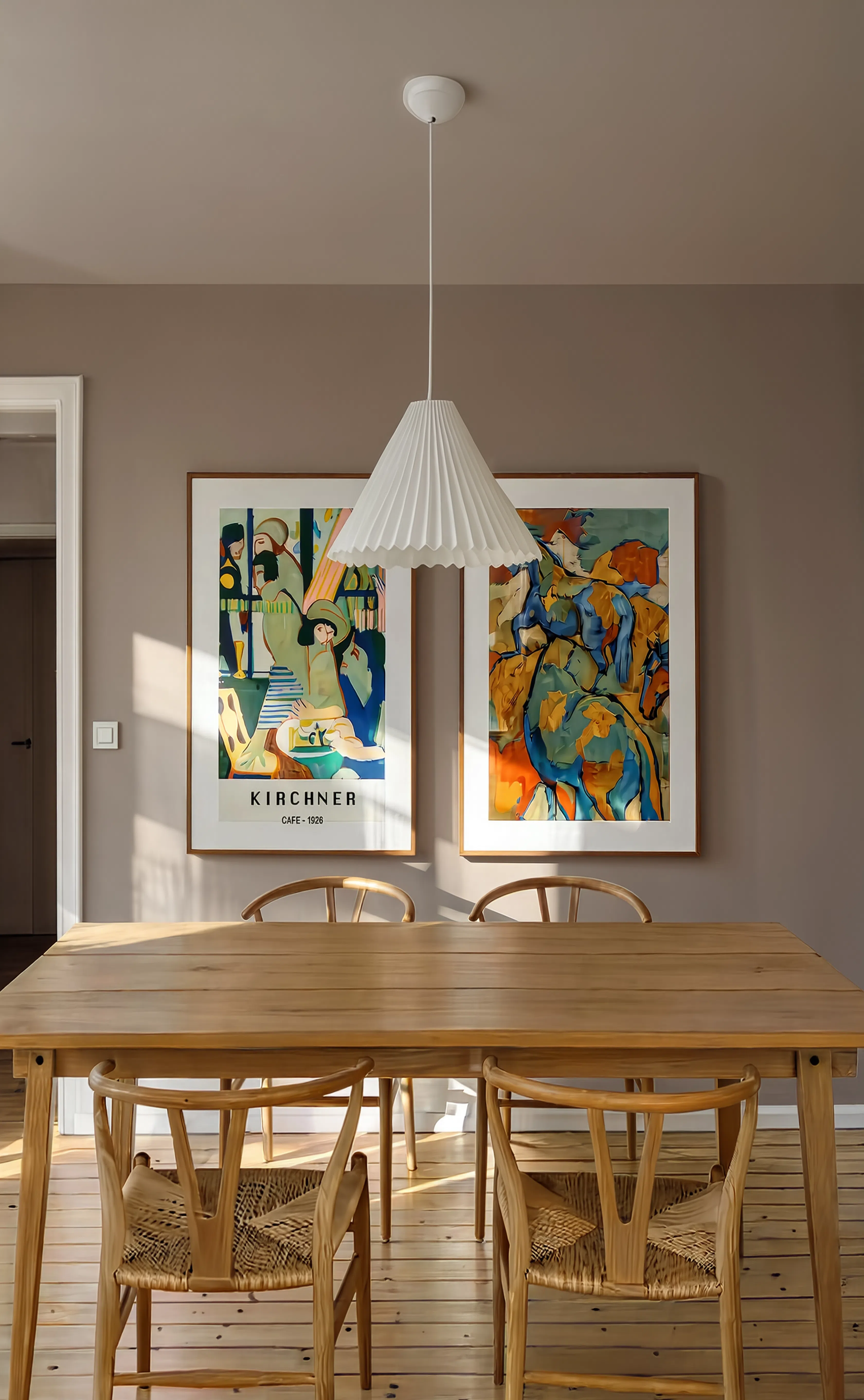 Set of 2 Palette – Blue Horses I & Ernst Ludwig Kirchner – Café | Contemporary Figurative Art Prints