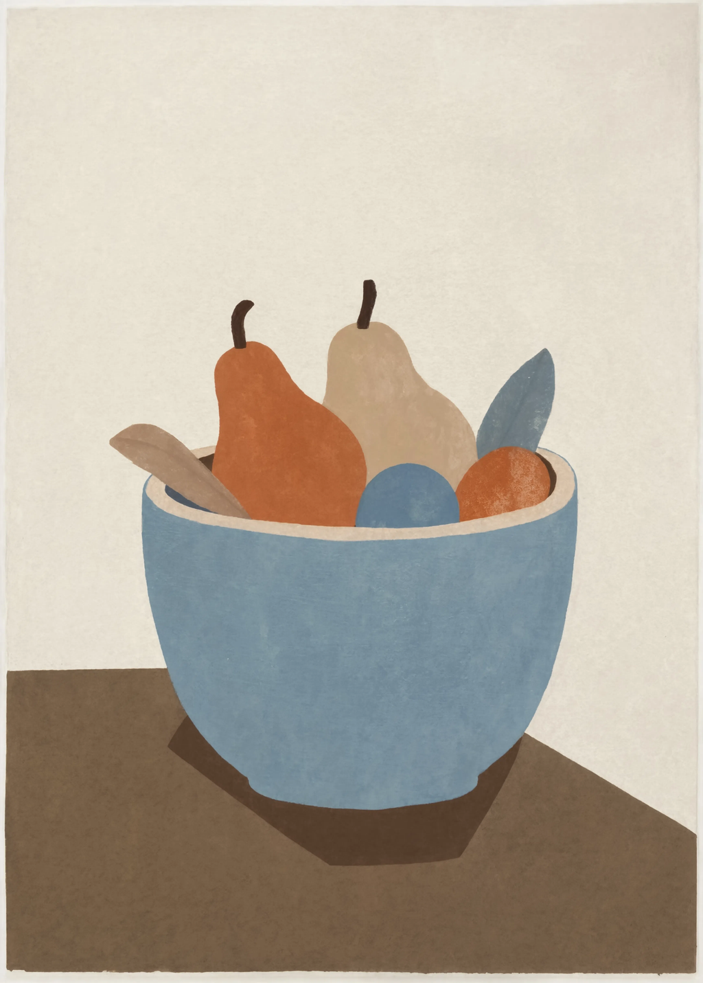 Muted Still Life – Bowl of Pears | Contemporary Botanical Kitchen Wall Art