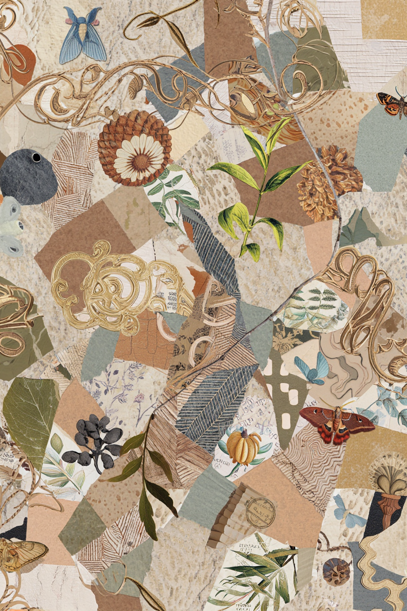 Set of 4 Eclectic Maximalist Prints – Bold, Layered Abstract Wall Art