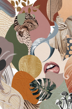 Set of 4 Eclectic Maximalist Prints – Bold, Layered Abstract Wall Art