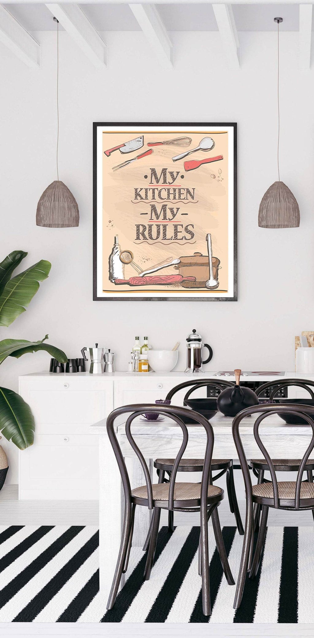 My Kitchen My Rules Poster - Hakyarts