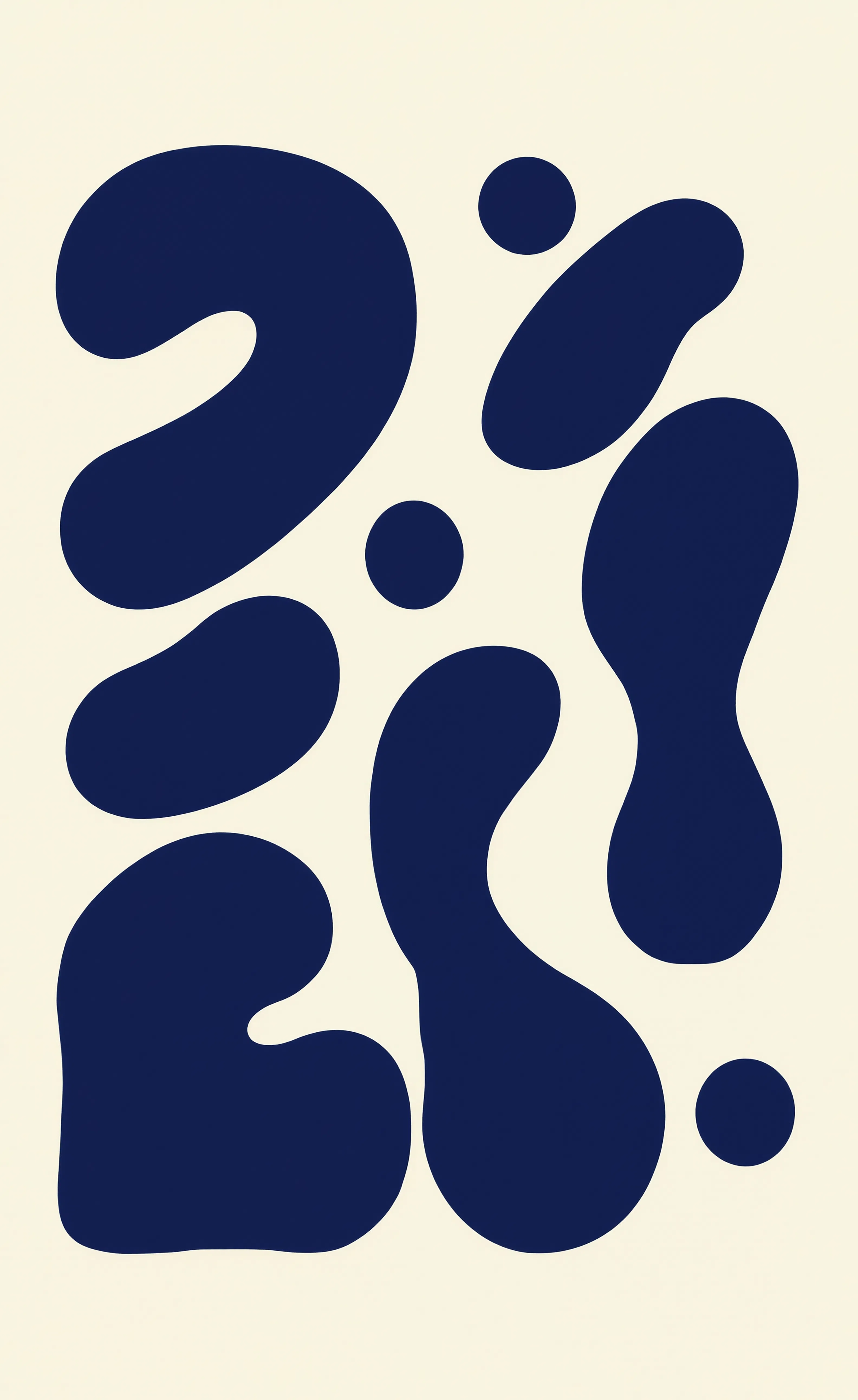 Navy Abstract | Contemporary Abstract Wall Art