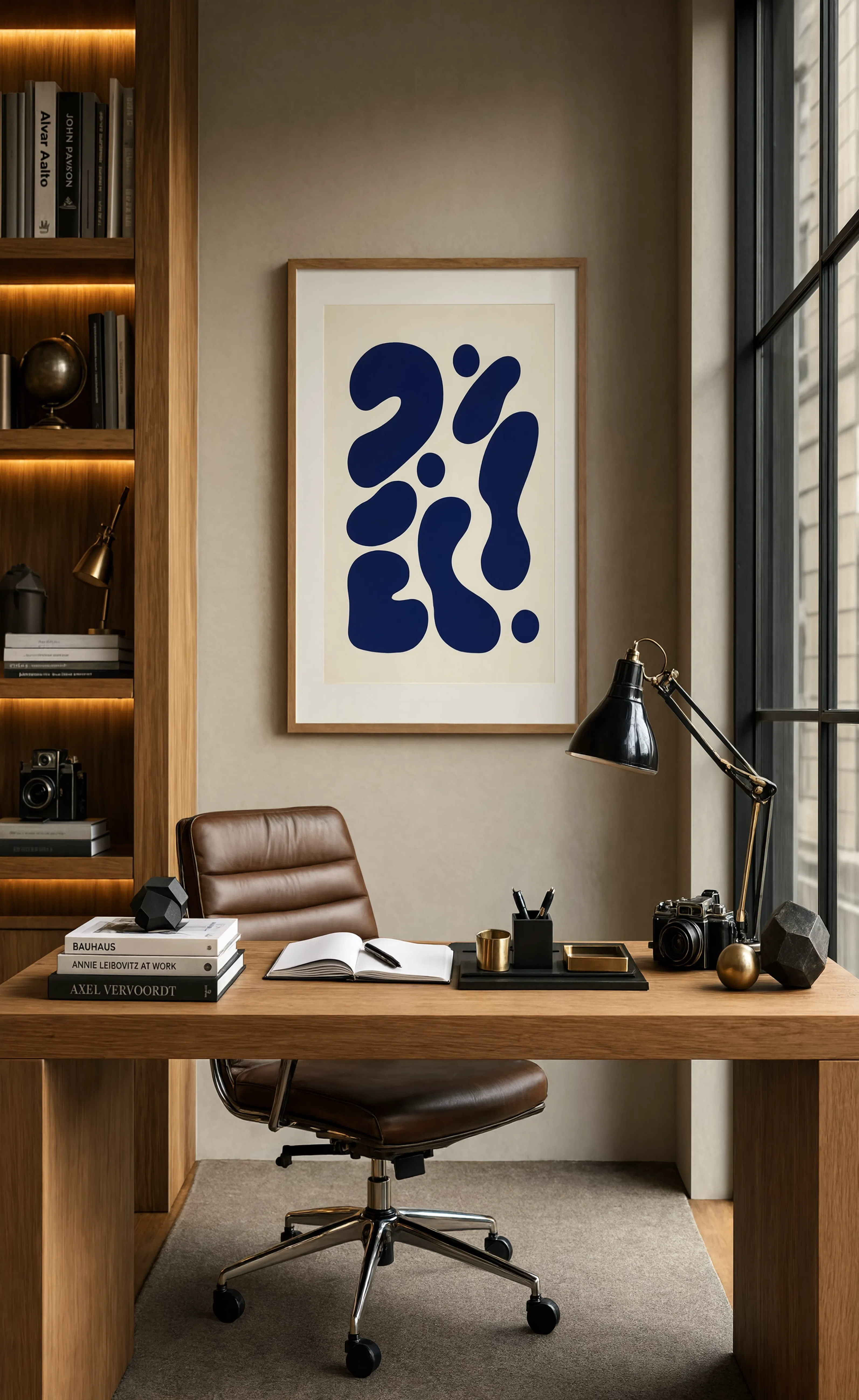 Navy Abstract | Contemporary Abstract Wall Art