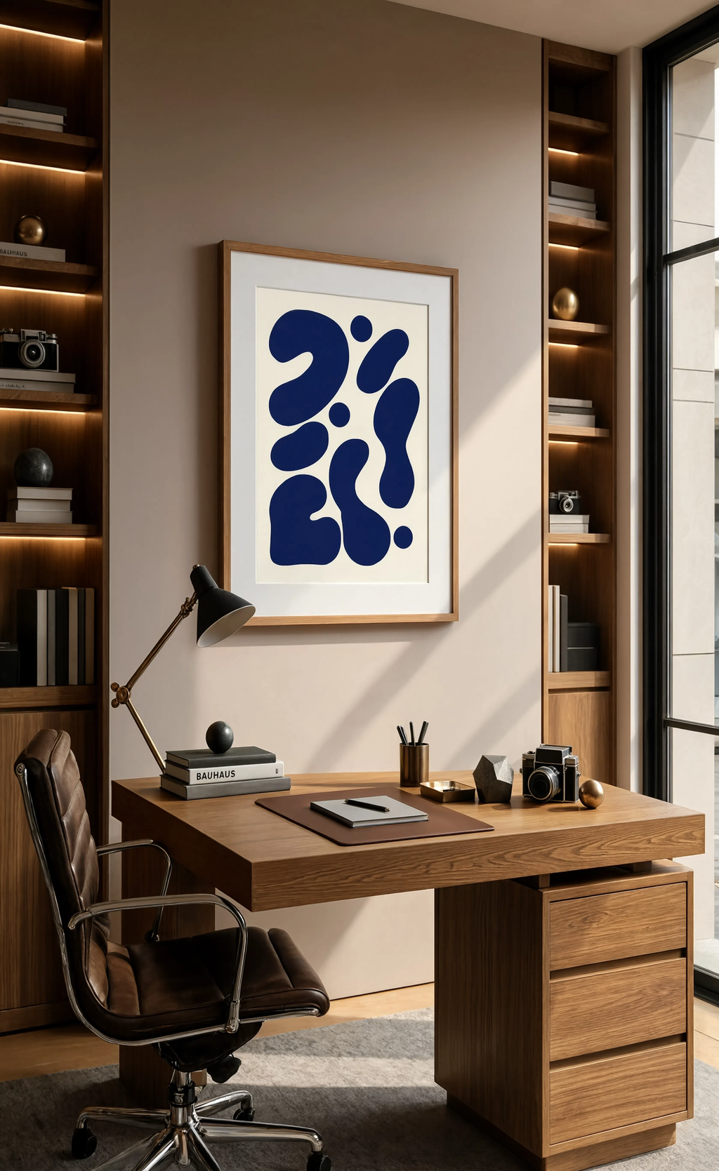 Navy Abstract | Contemporary Abstract Wall Art