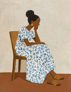 Graceful Reflection | Contemporary Black Figurative Print