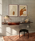 Set of 2 Minimalist Variation I + Figurative with Tea | Contemporary Abstract & Figurative Wall Art Prints 50 × 70 cm