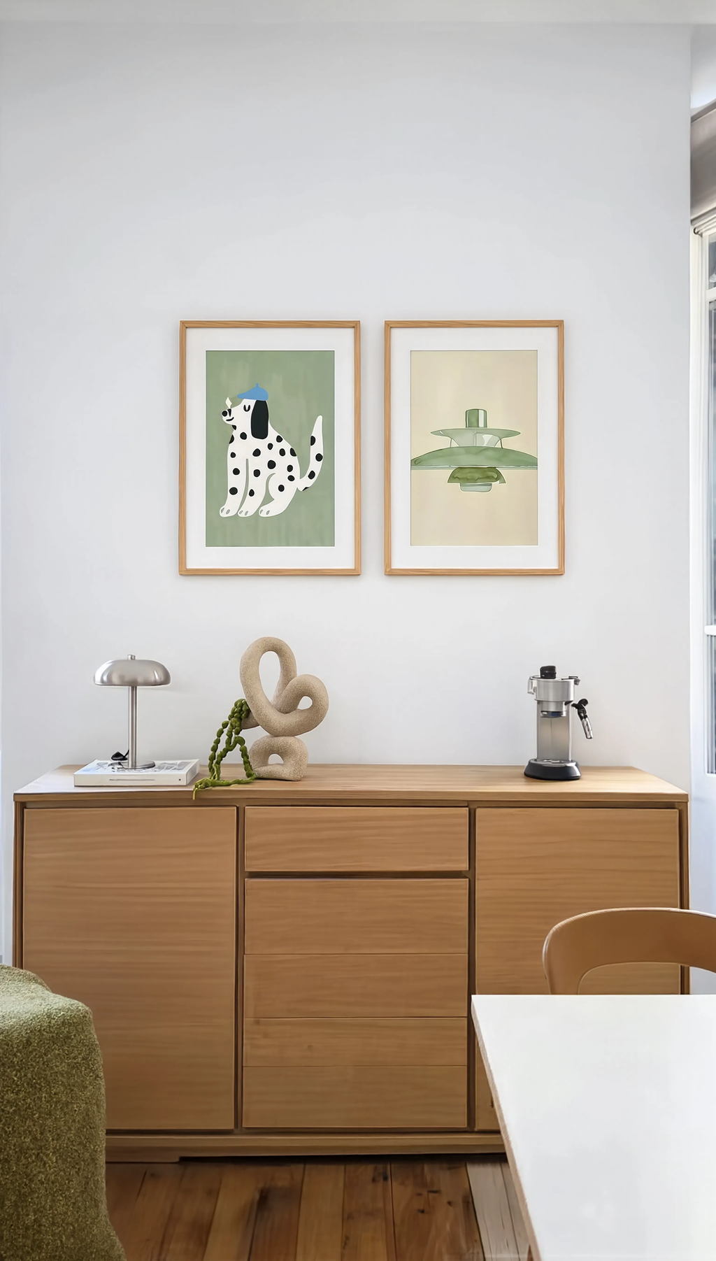 Set of 2 Whimsical & Artistic Wall Art Prints – Dog Painter & Luminous Dreams Gallery Set