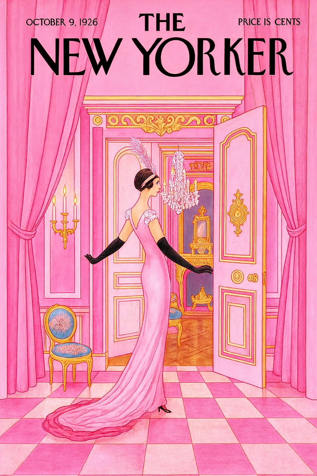 Vintage Vogue Magazine Cover – Debutantes New York Season, November 15 1939 Art Print