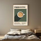 Cappuccino Glow – Coffee Art Print | Minimalist Wall Décor
