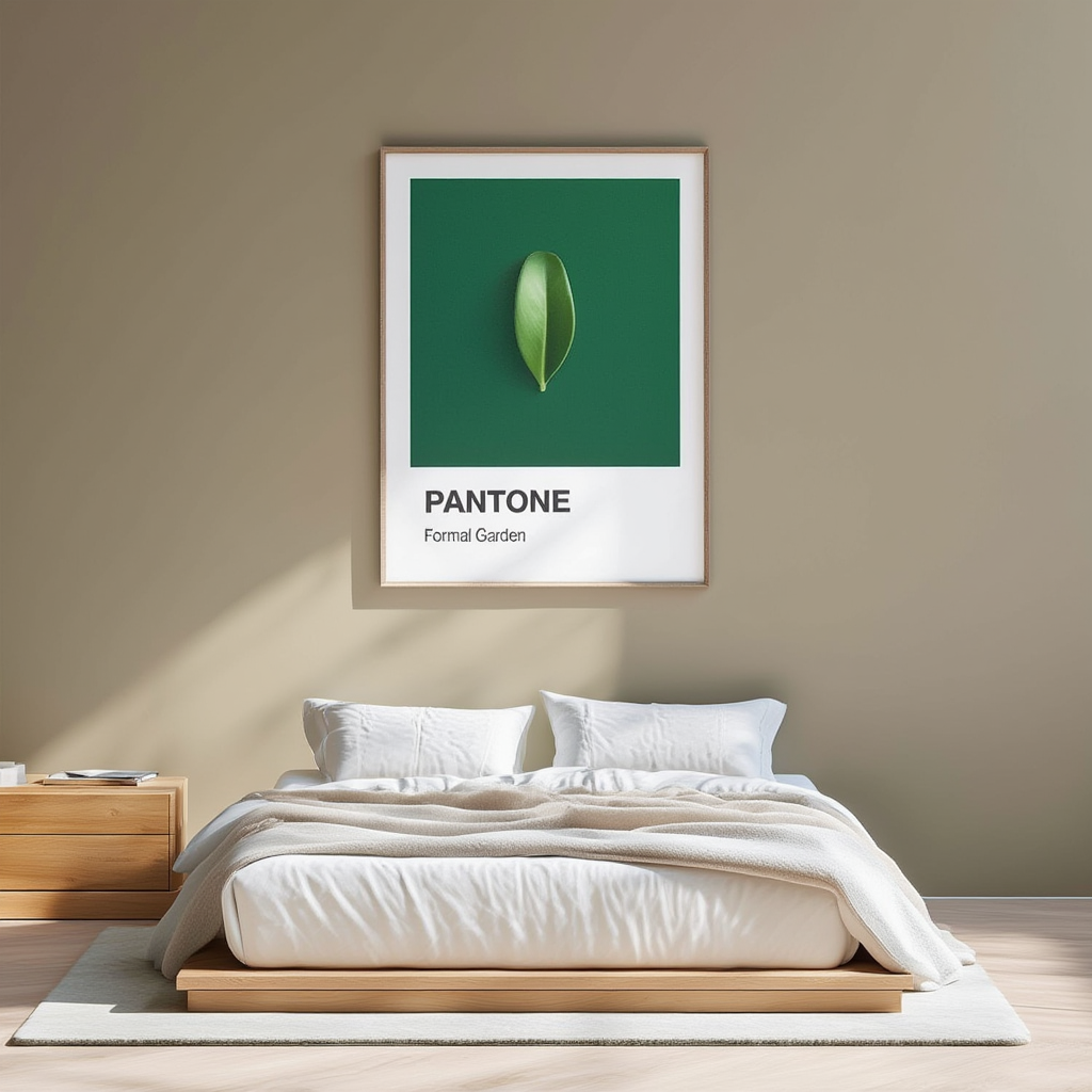 Pantone-Inspired Formal Garden – Minimalist Color Art Print