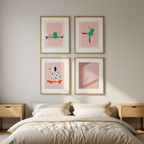 Set of 4 Funny Animals Playing Tennis Prints – Whimsical Sports Wall Art - Hakyarts