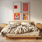 Set of 4 Abstract Dog Illustrative Art Prints – Modern & Whimsical Wall Decor - Hakyarts