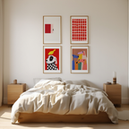 Set of 4 Abstract Dog Illustrative Art Prints – Modern & Whimsical Wall Decor - Hakyarts