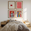 Set of 4 Abstract Dog Illustrative Art Prints – Modern & Whimsical Wall Decor - Hakyarts