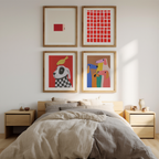 Set of 4 Abstract Dog Illustrative Art Prints – Modern & Whimsical Wall Decor - Hakyarts