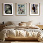 Set of 3 Modernist Abstract Prints – Maschine grau mit Pfeil II, Ohne Titel & Spiralschraubenblüten I - Hakyarts