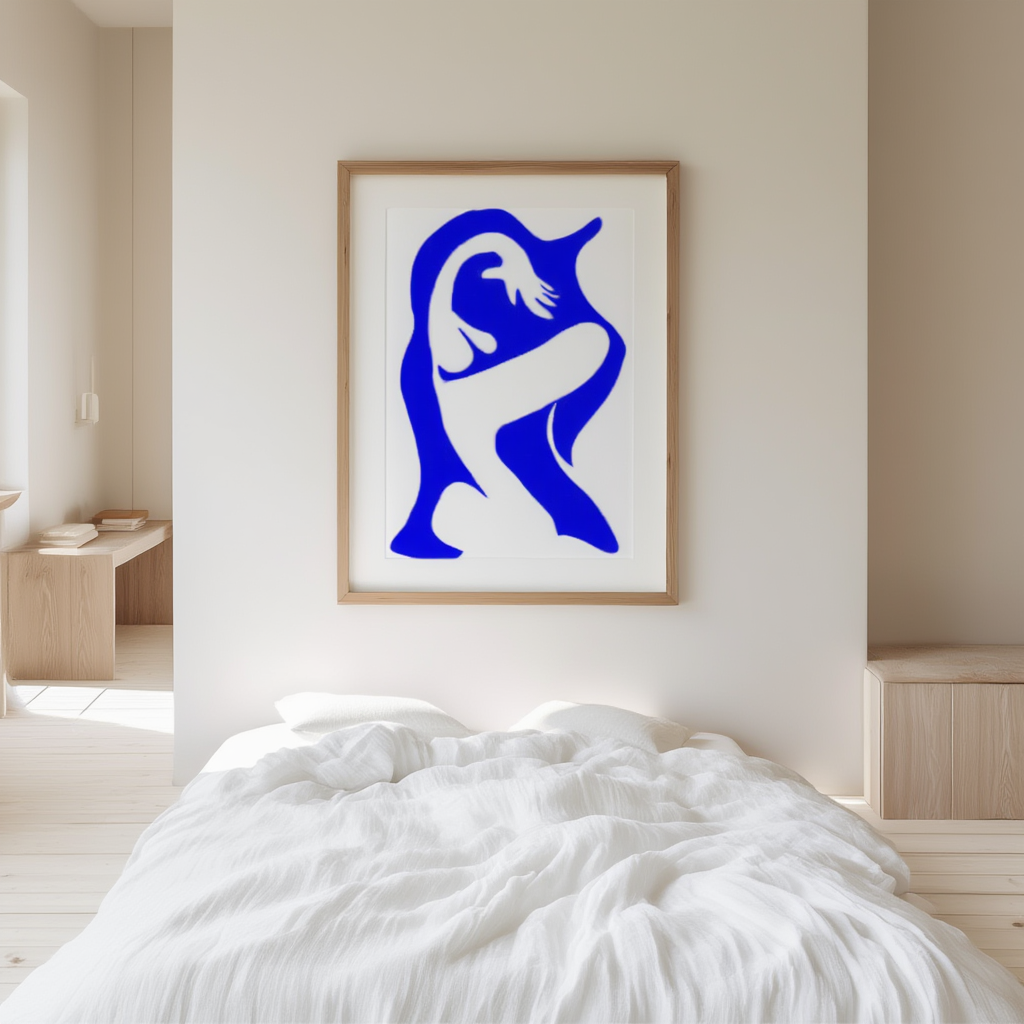 Acrobate Bleu – Surreal Acrobat Art Print - Hakyarts