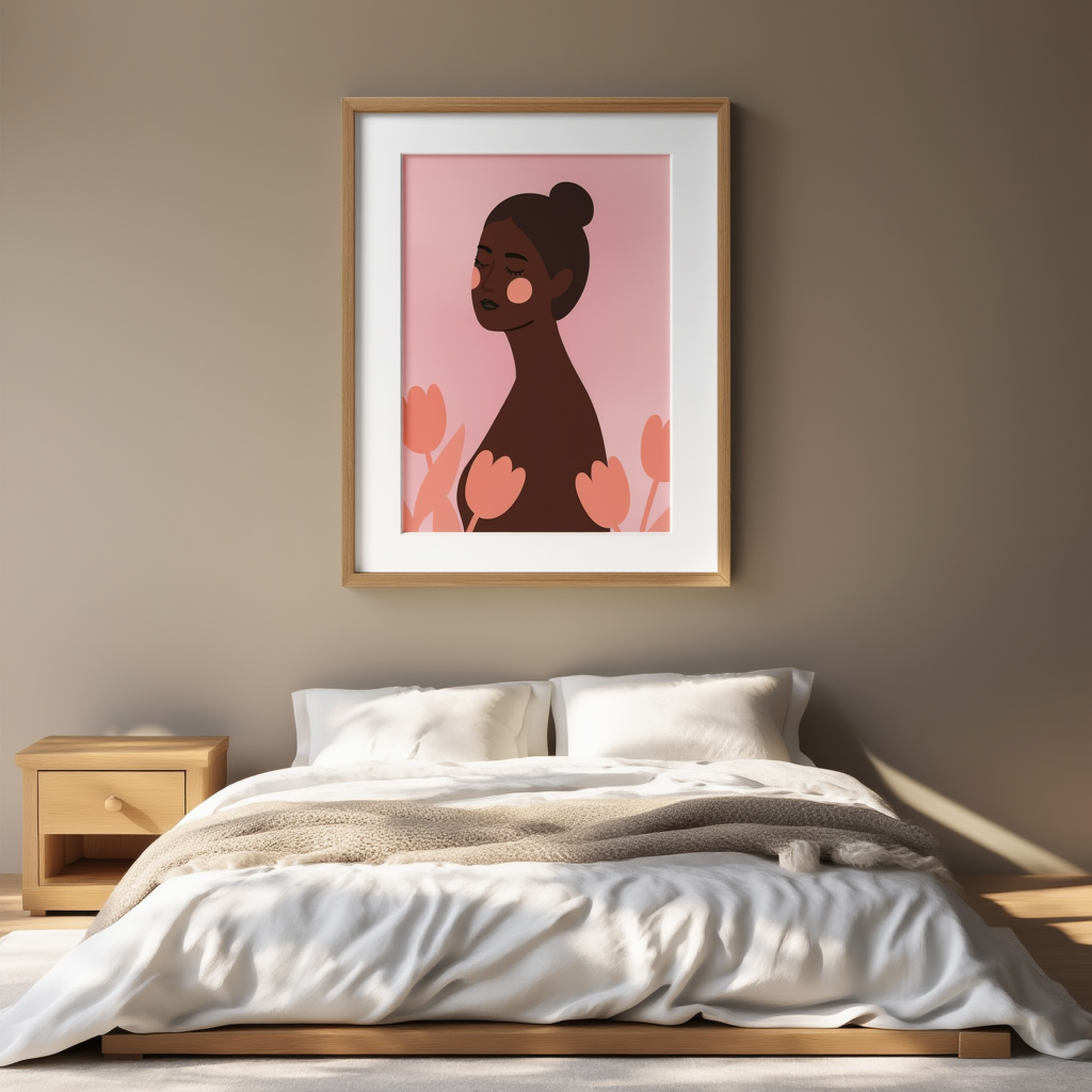 Beautiful Woman – Minimalist Illustration Art Print