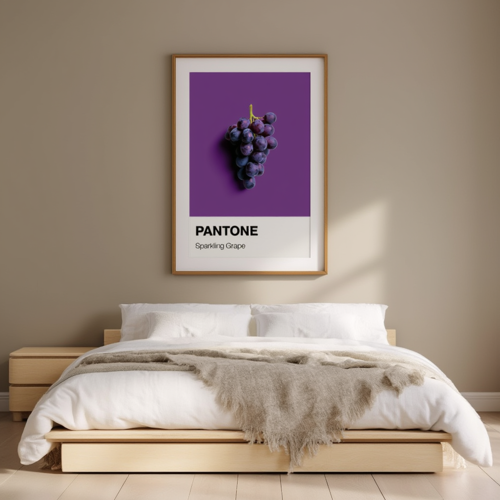 Pantone-Inspired Deep Purple – Minimalist Color Art Print