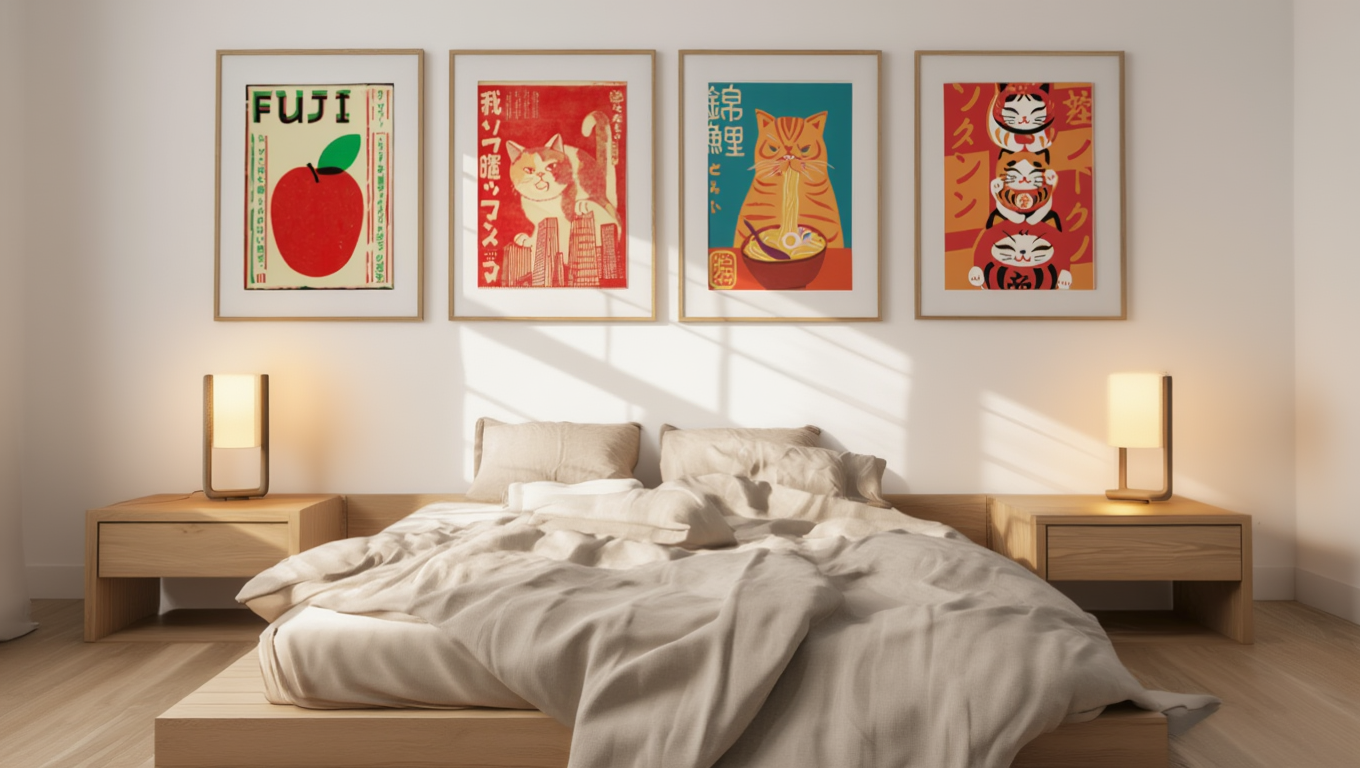 Japanese-Inspired – Set of 4 Wall Art Prints