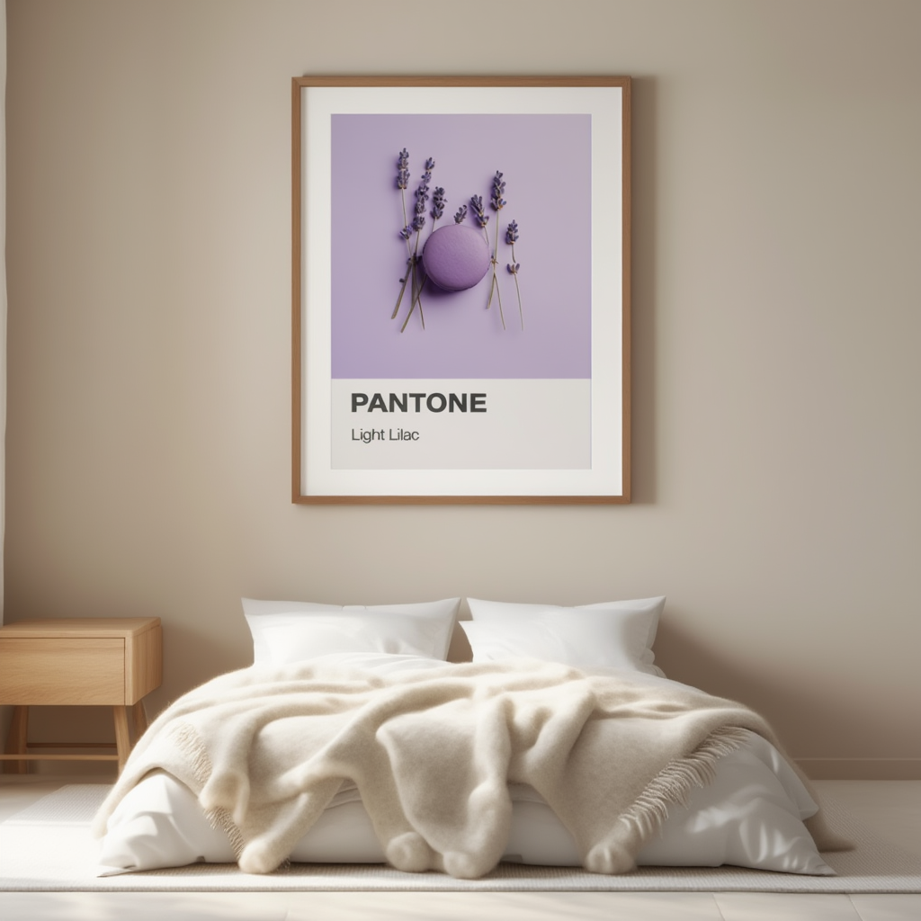 Pantone-Inspired Light Lilac – Minimalist Color Art Print