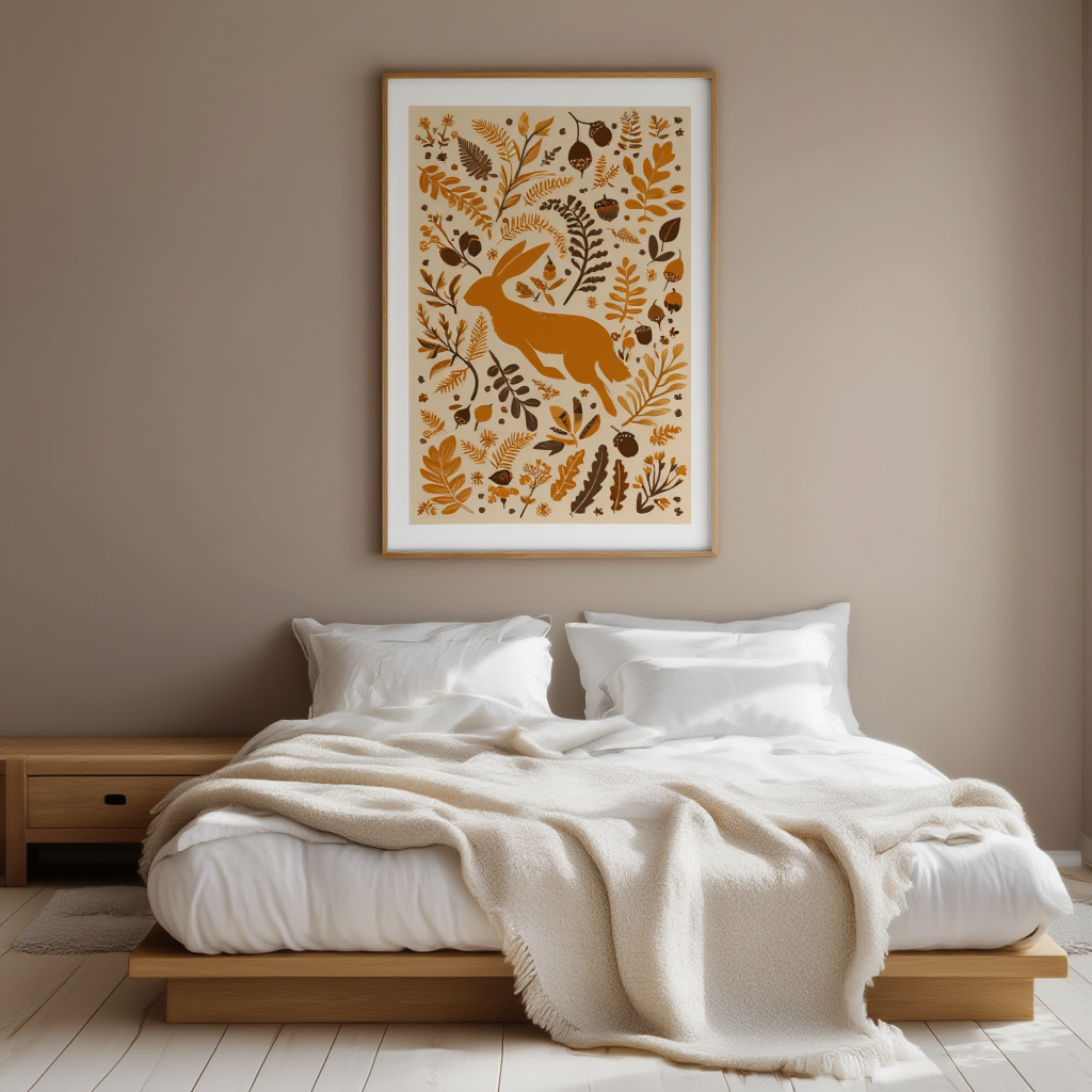 Folk Rabbit – Illustrated Animal Art Print